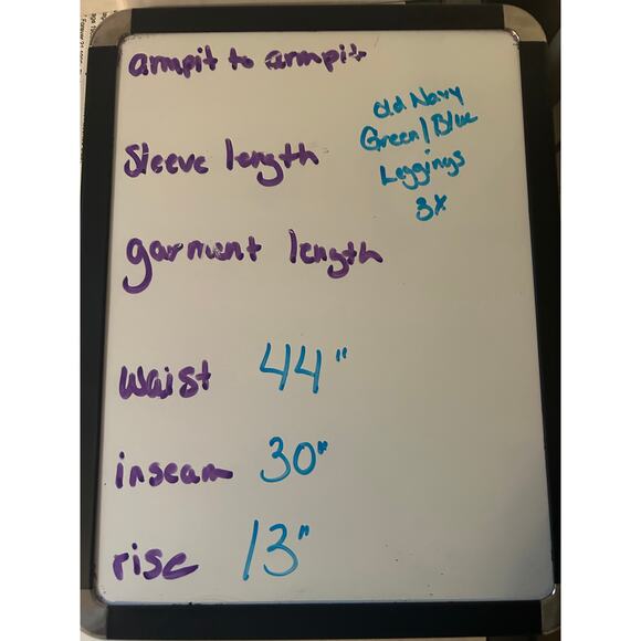 NWT Old Navy Blue/Green Leggings Lined Comfortable Drawstring Waist Size 3X - Picture 8 of 8